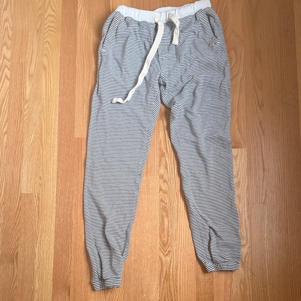 Jungmaven Blue and White Joggers 55% hemp/45% cotton